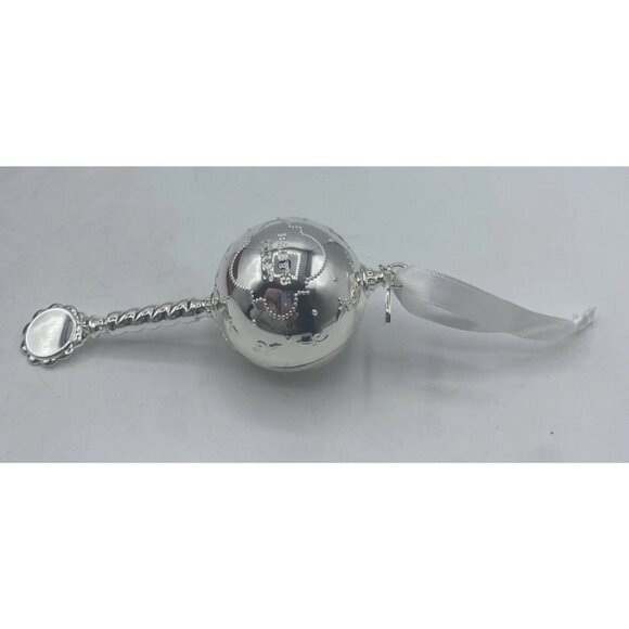REED & BARTON Ornament Silver Plated 2019 Babys First Christmas Rattle Holiday - Picture 13 of 16
